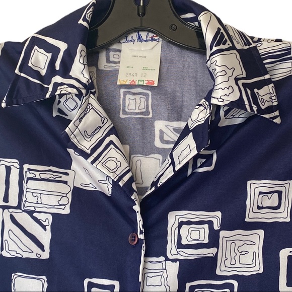 Vintage 70’s Lady Manhattan Short Sleeve Shirt - Picture 2 of 8